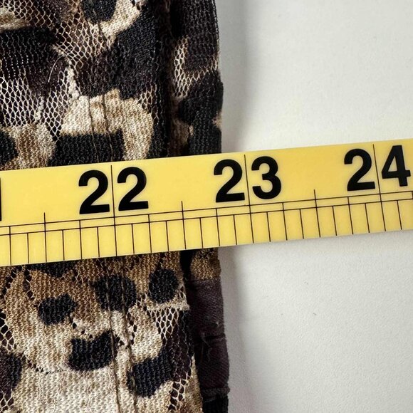 🐆 AB Studio Leopard Print Mesh Corset-Style Top – Size XL - Picture 8 of 8